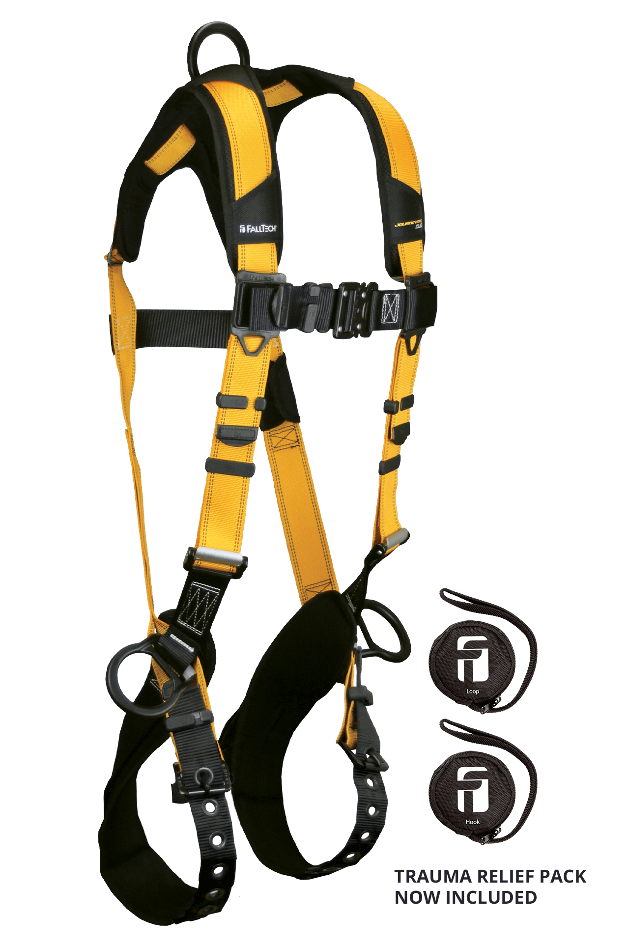 Journeyman Flex® Aluminum 3D Standard Non-belted Full Body Harness, Tongue Buckle Leg Adjustment