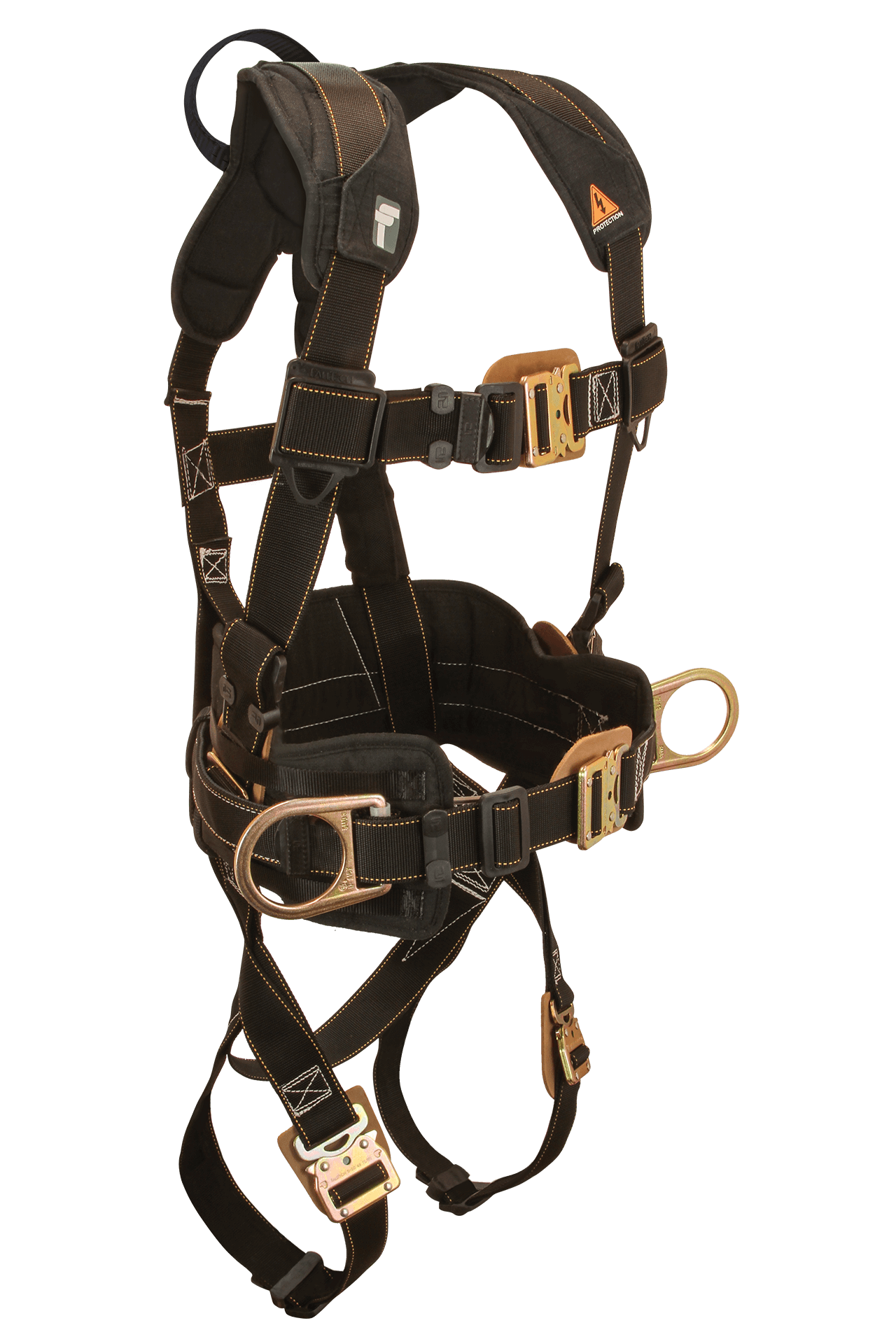Arc Flash Construction Belted Looped Full Body Harness, Quick Connect Adjustments