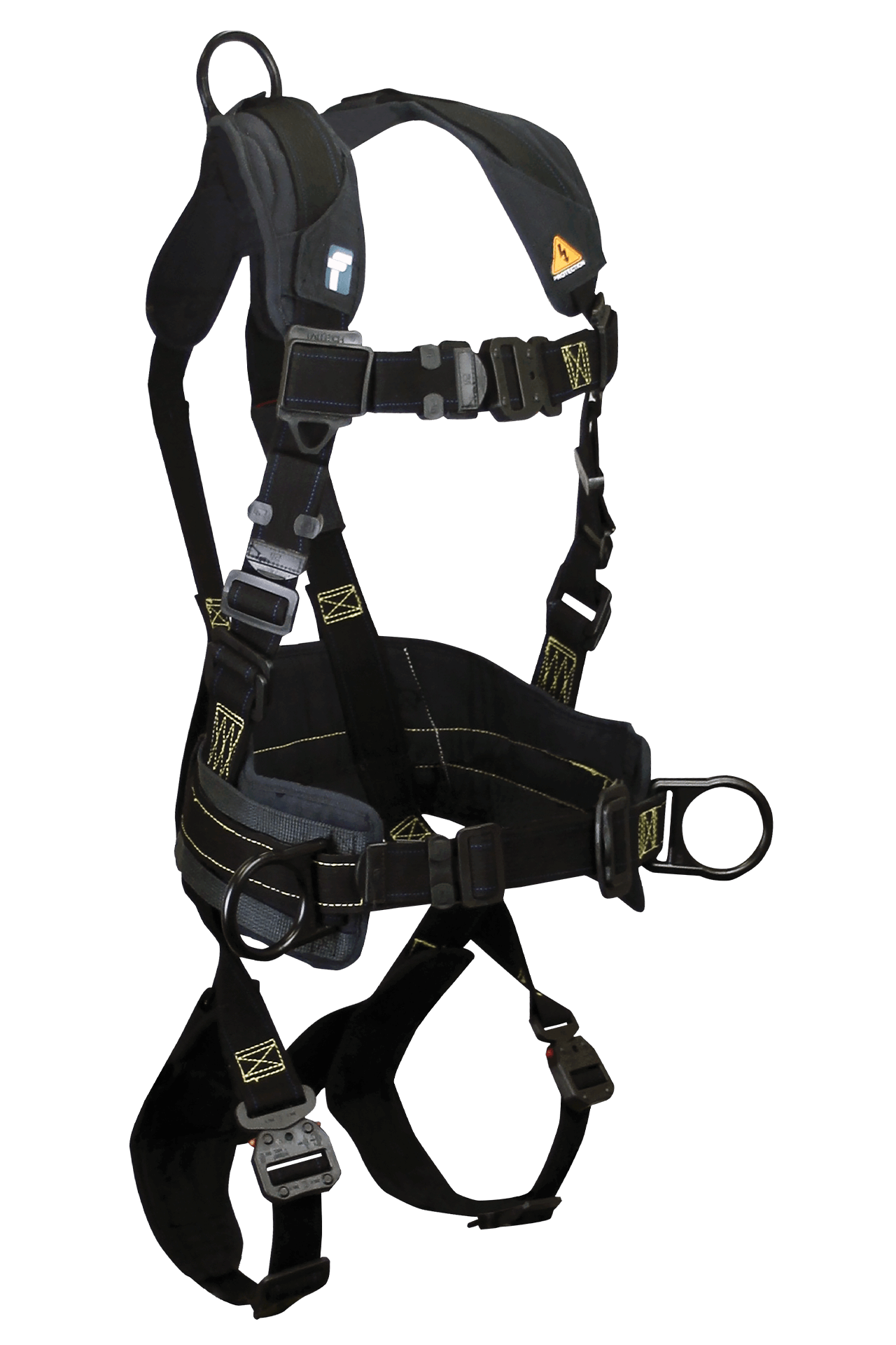 Arc Flash Nomex® 3D Construction Belted Full Body Harness, Overmolded Quick Connect Adjustments